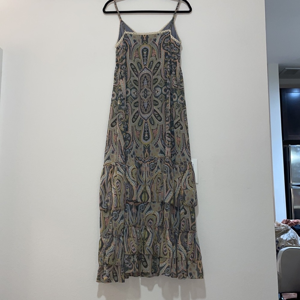 Love Sam Casa Malca Paisley Maxi Dress SZ S EUC - Picture 5 of 10